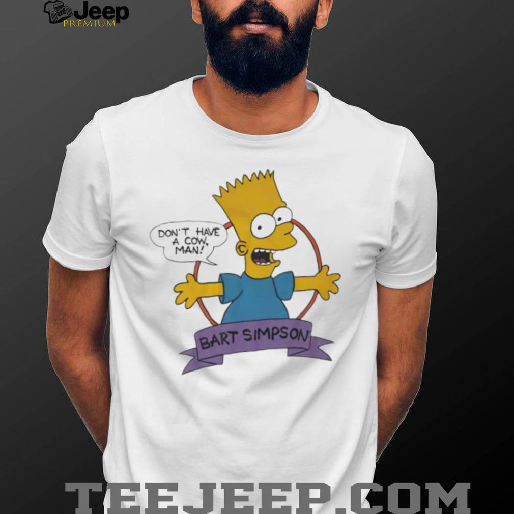 Bart Simpson Don’t Have A Cow Man Vintage White T Shirt
