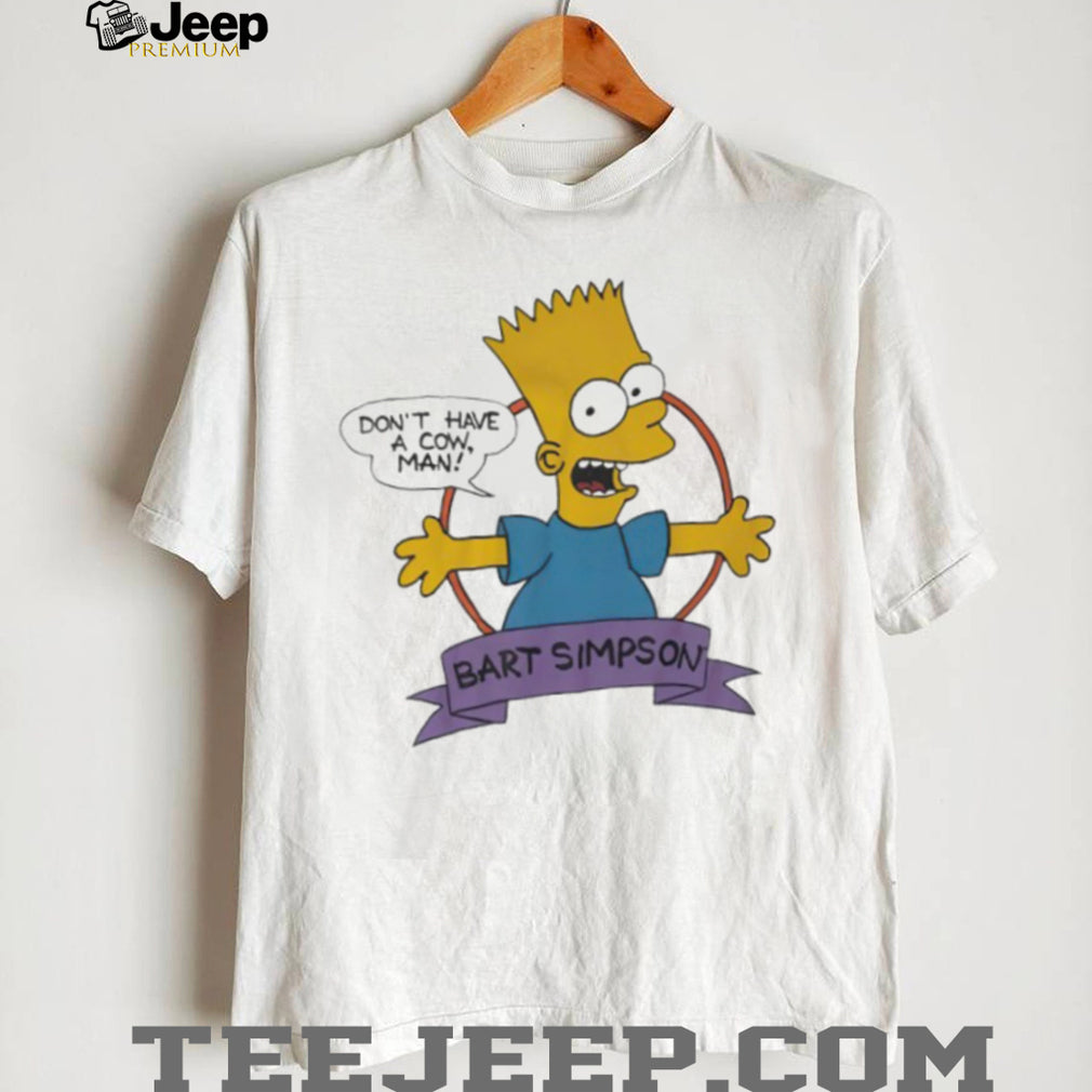 Bart Simpson Don’t Have A Cow Man Vintage White T Shirt