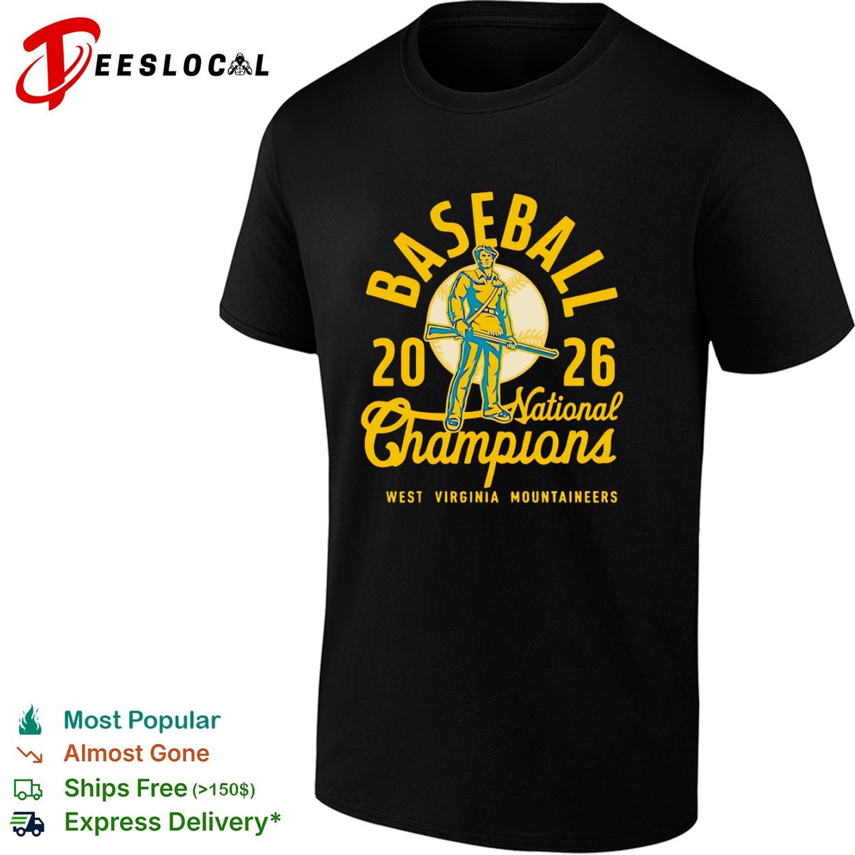 Baseball 2026 National Champions West Virginia Mountaineers shirt