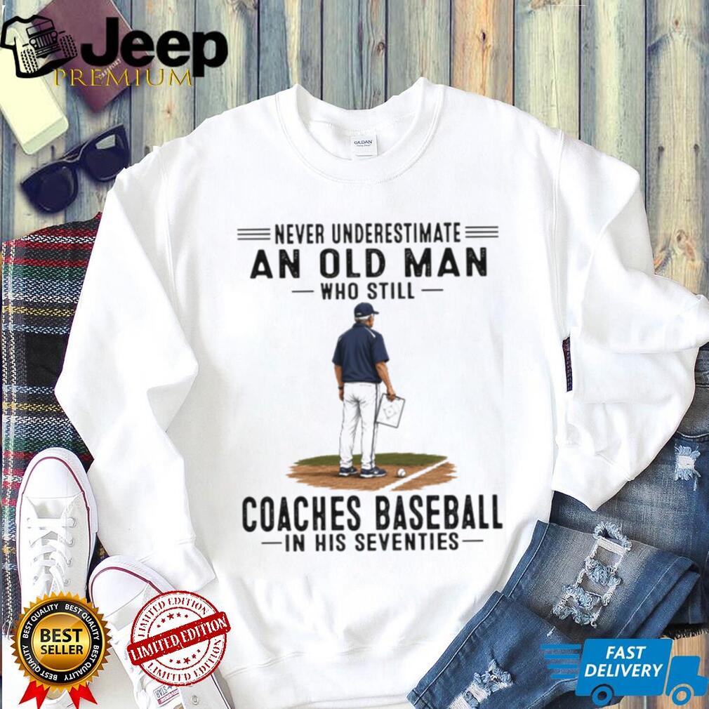 Baseball Coach Field Board Clipboard Seventies Birthday Old Man Vintage Gift Shirt