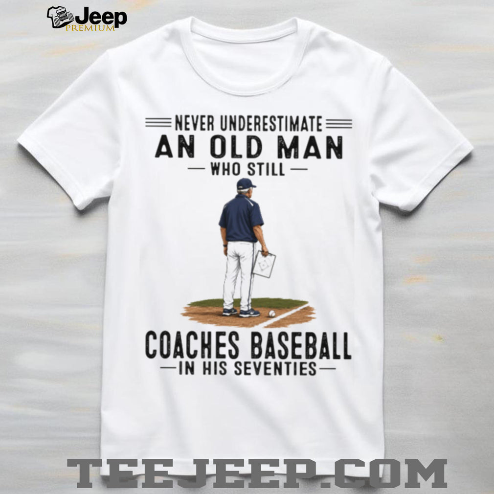 Baseball Coach Field Board Clipboard Seventies Birthday Old Man Vintage Gift Shirt