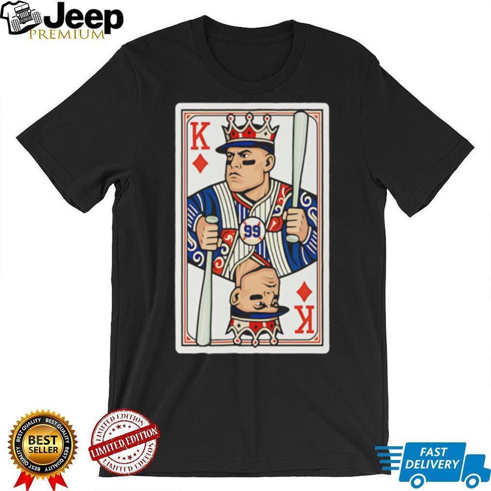 Baseball King Number 99 Playing Card Pinstripes T Shirt