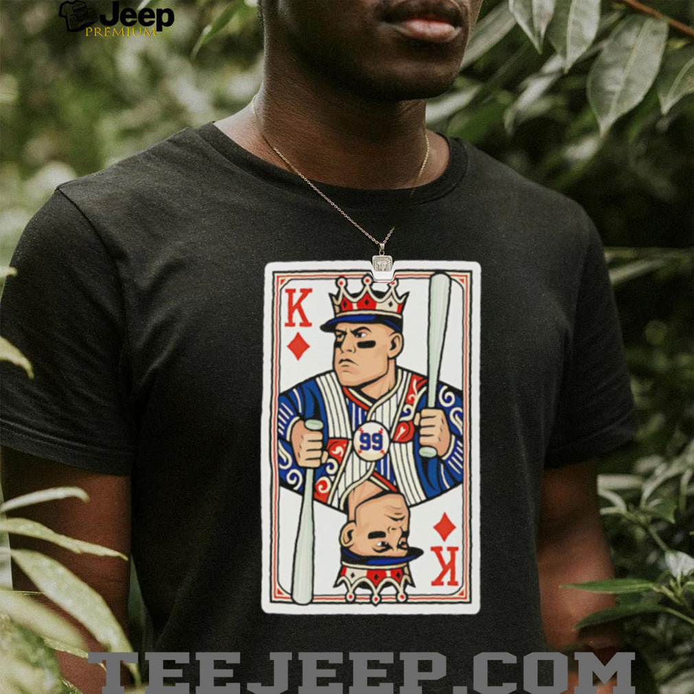 Baseball King Number 99 Playing Card Pinstripes T Shirt