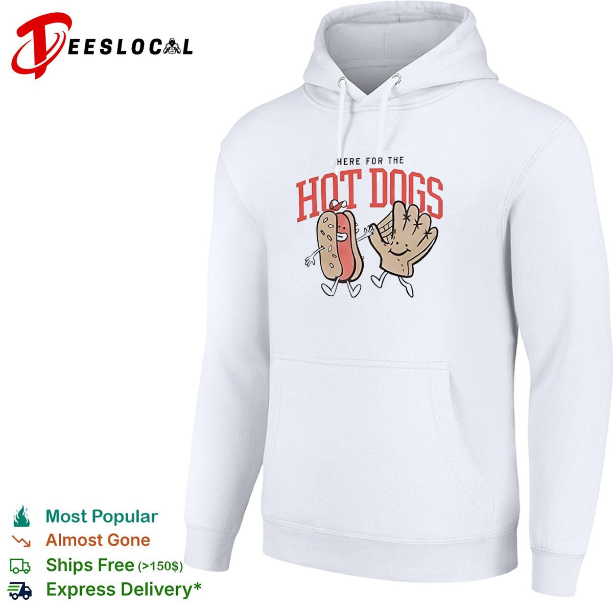 Baseball glove here for the hot dogs shirt