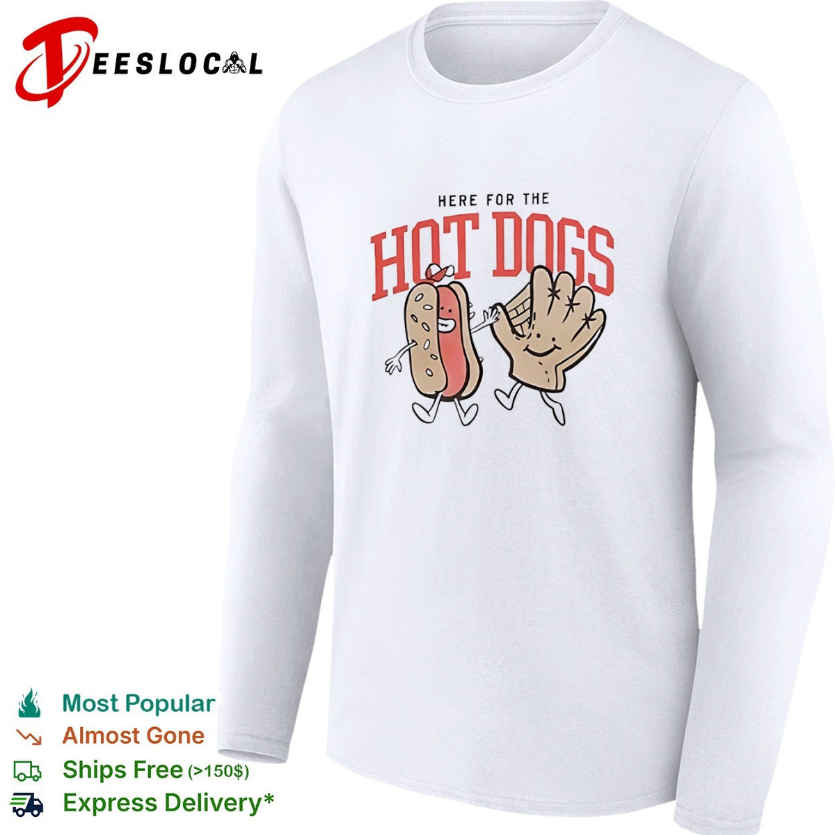 Baseball glove here for the hot dogs shirt