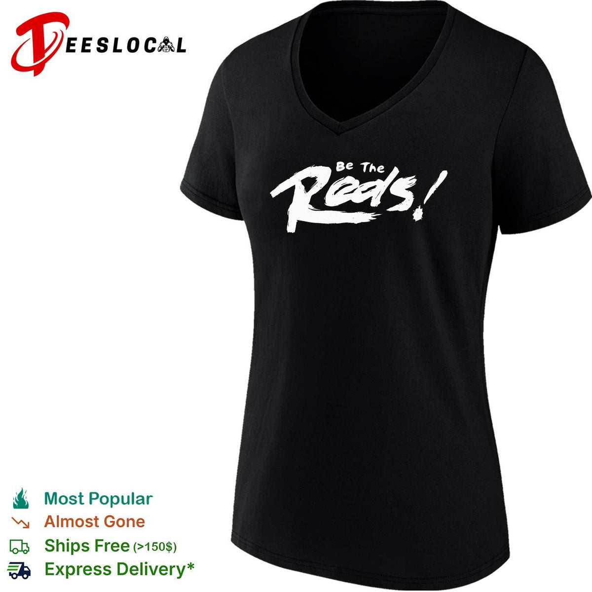 Be the Reds bold brushstroke rally text sports shirt