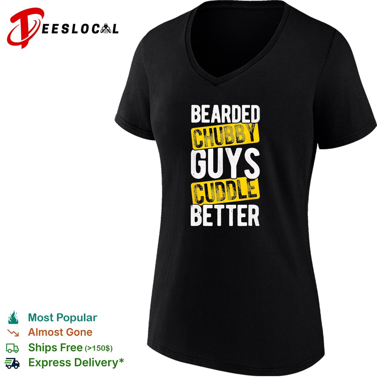 Bearded chubby cuddle better for bearded chubby lovers humorous funny gift shirt