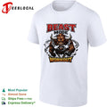 Beast mode workout illustrated bull with chains shirt