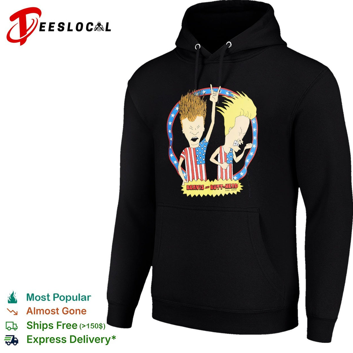 Beavis and Butt-Head Mike Judge American Flag Patriotic Stars and Stripes shirt