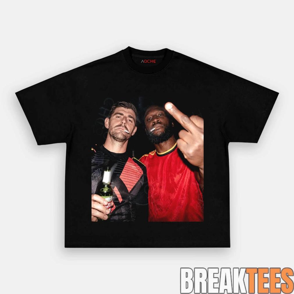 Belgium Football Team Lukaku x Thibaut Courtois Drunk Tee