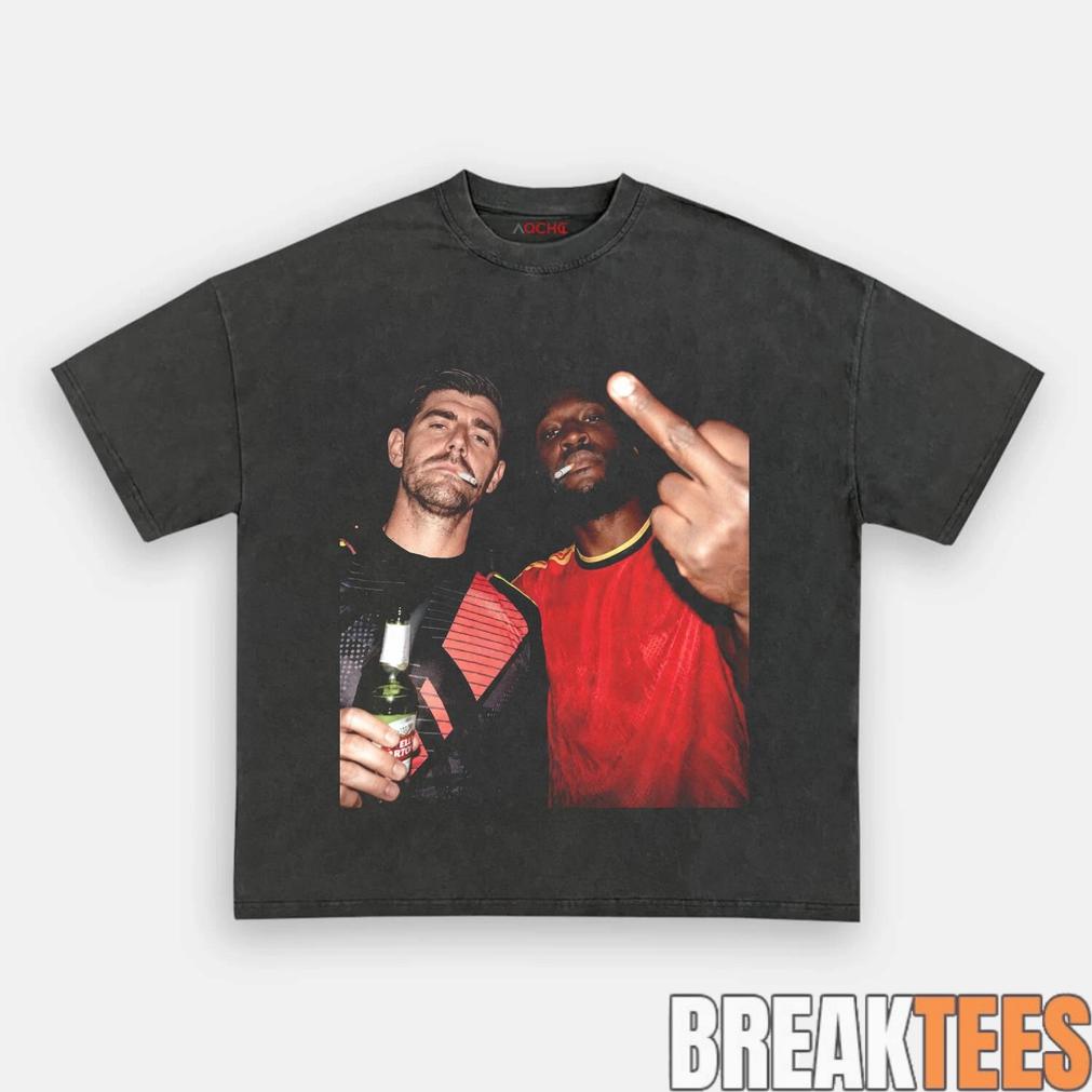 Belgium Football Team Lukaku x Thibaut Courtois Drunk Tee