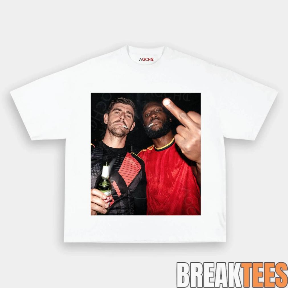 Belgium Football Team Lukaku x Thibaut Courtois Drunk Tee