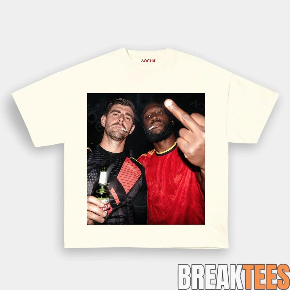 Belgium Football Team Lukaku x Thibaut Courtois Drunk Tee