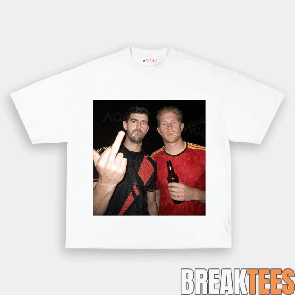 Belgium Football Team Thibaut Courtois x De Bruyne Drunk Tee