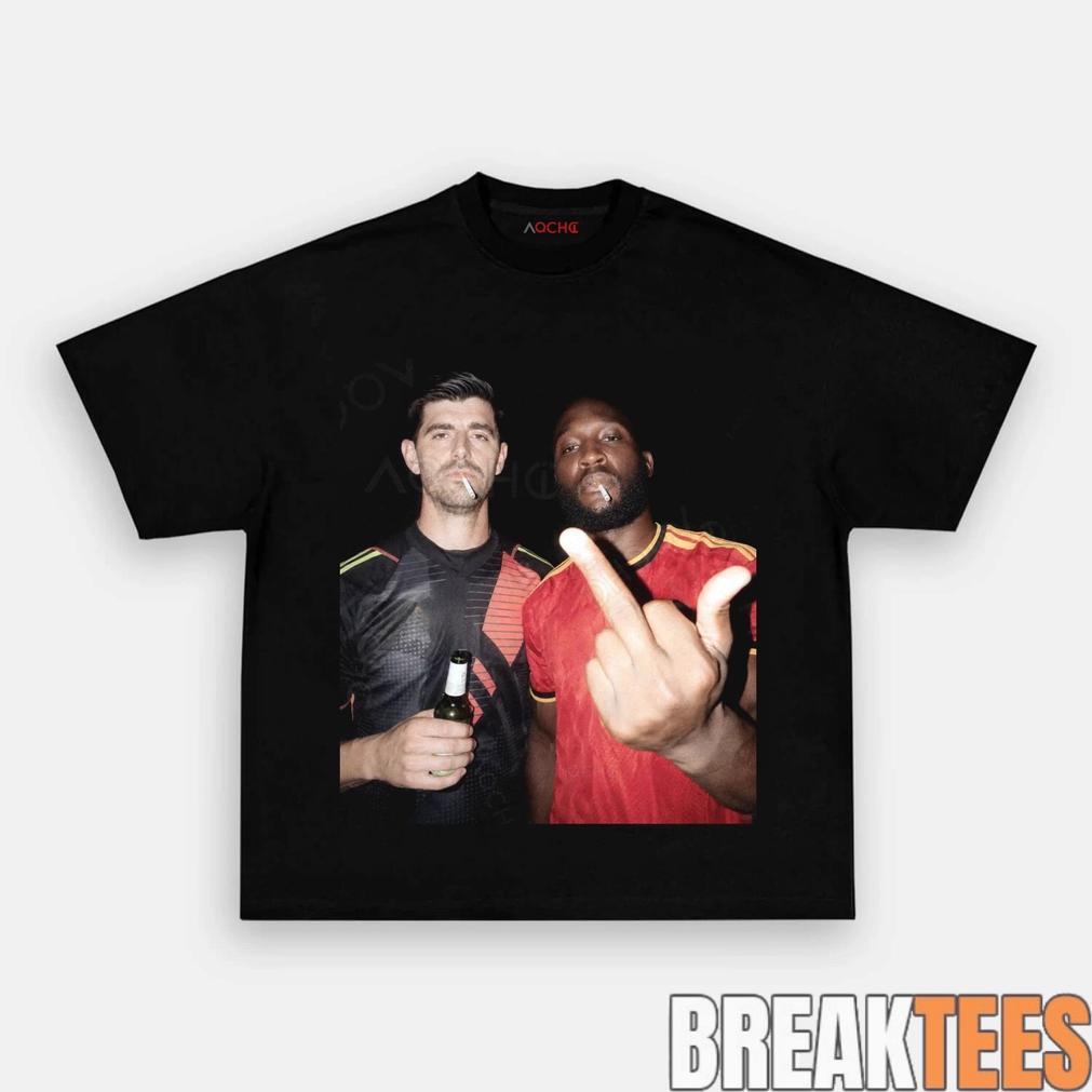Belgium Football Team Thibaut Courtois x Lukaku Drunk Tee