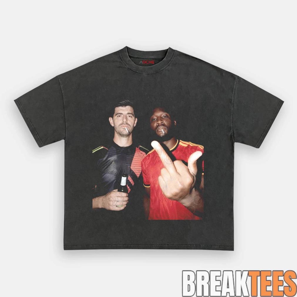 Belgium Football Team Thibaut Courtois x Lukaku Drunk Tee