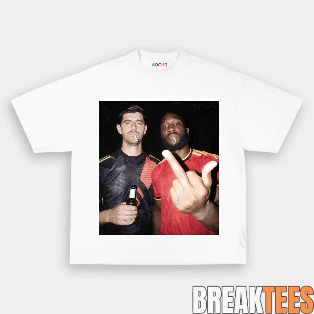 Belgium Football Team Thibaut Courtois x Lukaku Drunk Tee