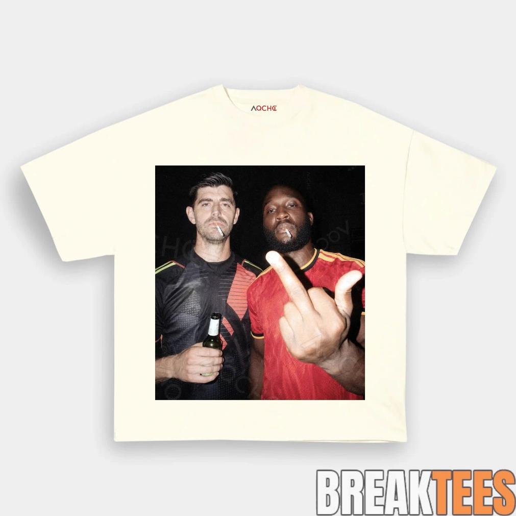 Belgium Football Team Thibaut Courtois x Lukaku Drunk Tee