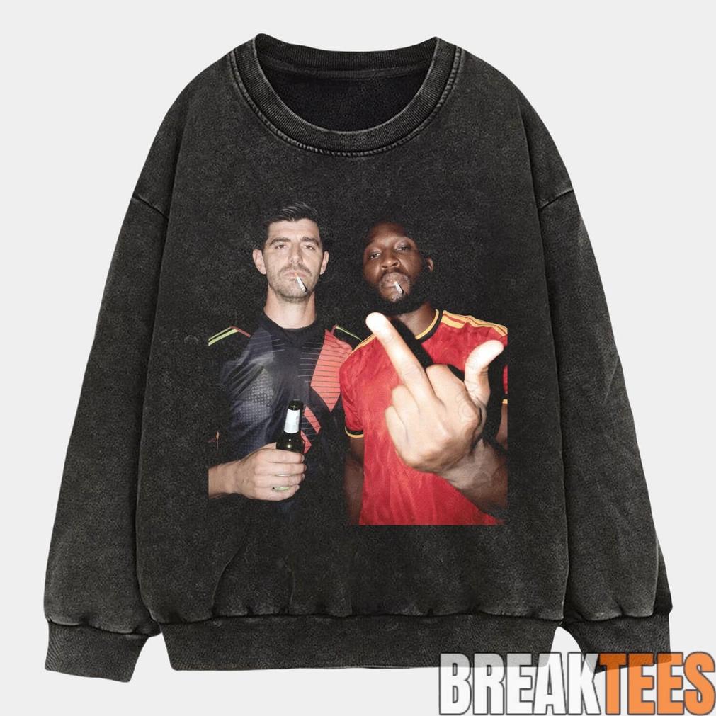 Belgium Football Team Thibaut Courtois x Lukaku Drunk Tee