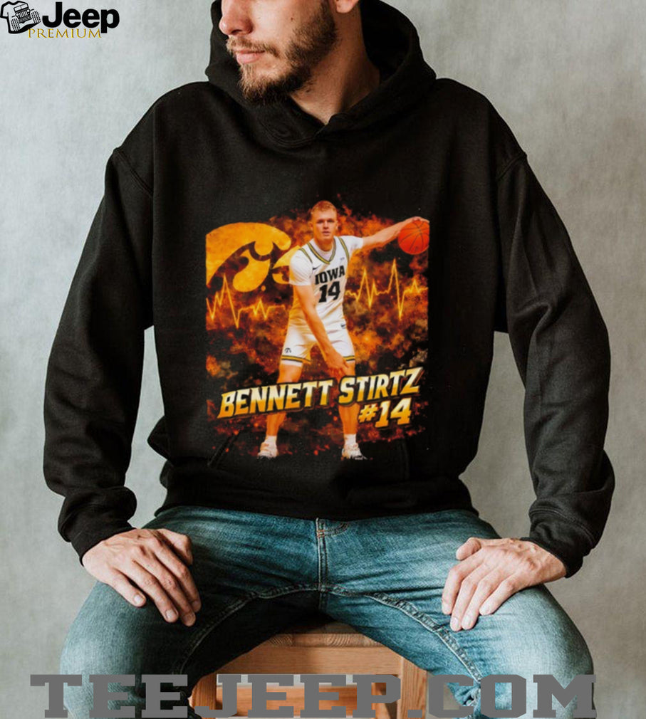 Bennett Stirtz Iowa Hawkeyes Basketball Player Number 14 T Shirt