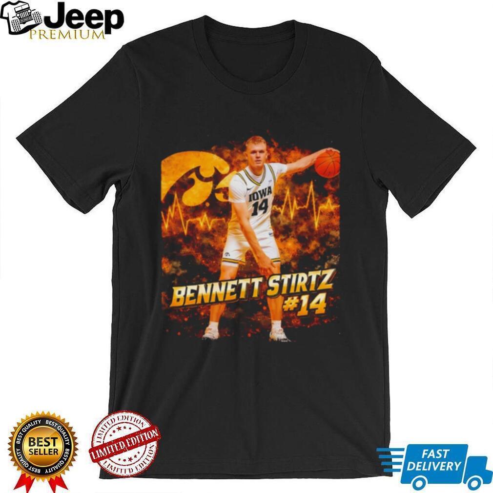 Bennett Stirtz Iowa Hawkeyes Basketball Player Number 14 T Shirt