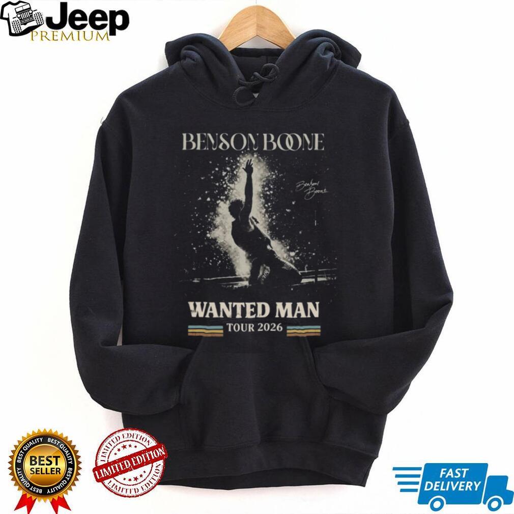 Benson Boone Wanted Man Tour 2026 Concert Vintage Retro Style Fans Shirt