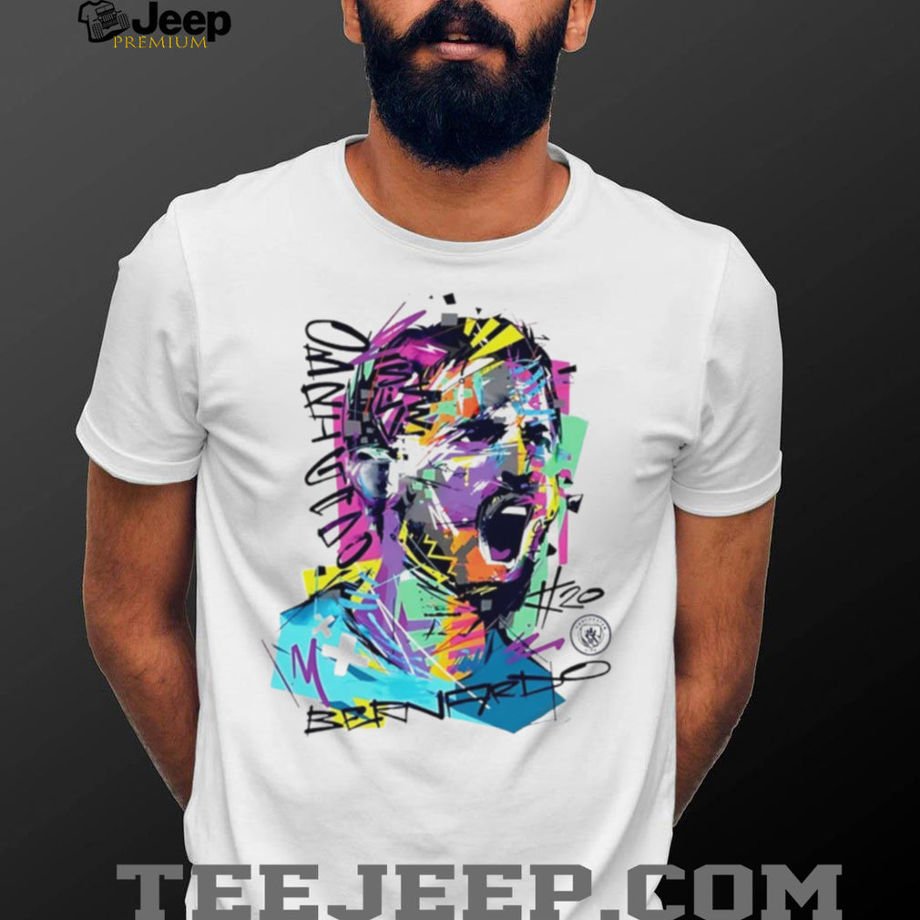 Bernardo Silva Manchester City Abstract Art Soccer T Shirt