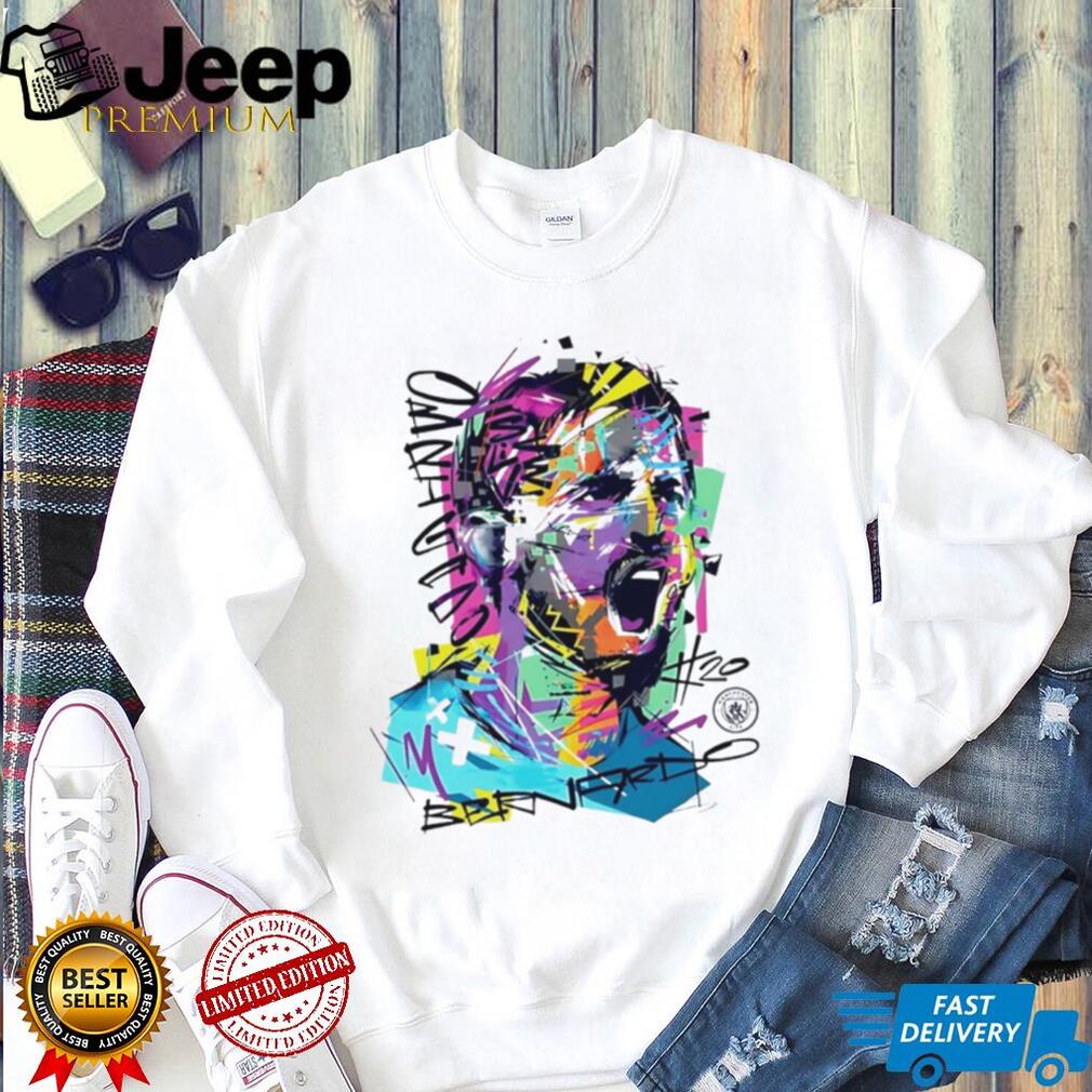 Bernardo Silva Manchester City Abstract Art Soccer T Shirt