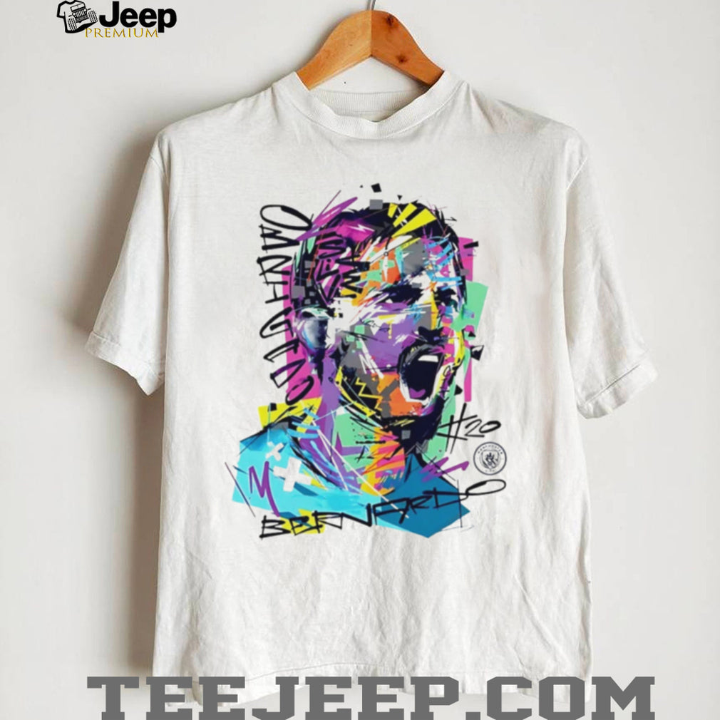 Bernardo Silva Manchester City Abstract Art Soccer T Shirt
