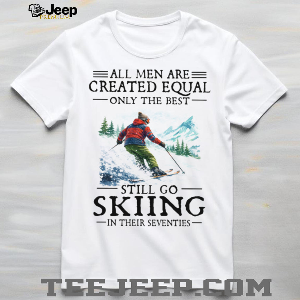 Men Go Skiing In Their Seventies Retro Vintage T Shirt