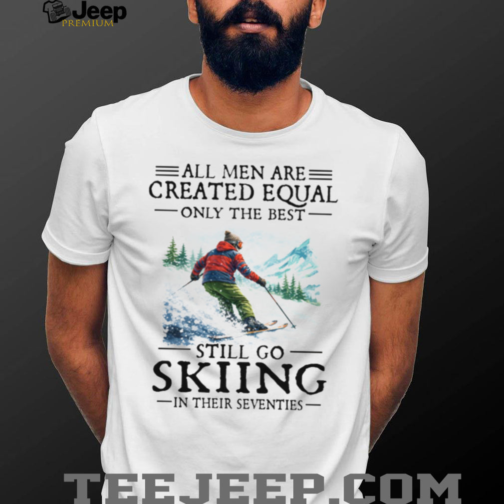 Men Go Skiing In Their Seventies Retro Vintage T Shirt
