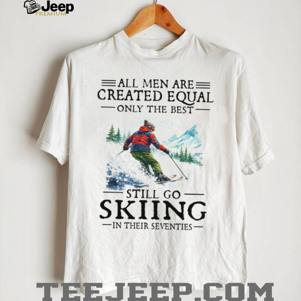 Men Go Skiing In Their Seventies Retro Vintage T Shirt