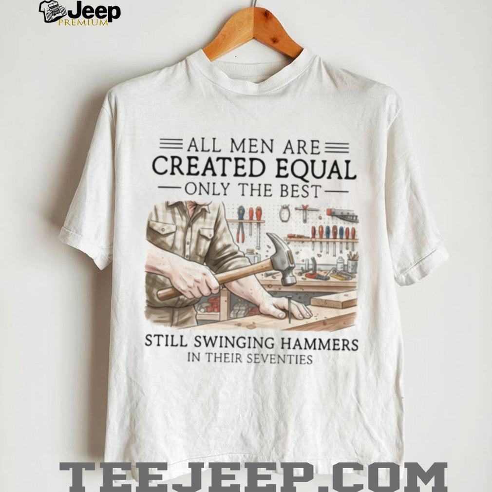 Men Swinging Hammers In Their Seventies Carpenter T Shirt