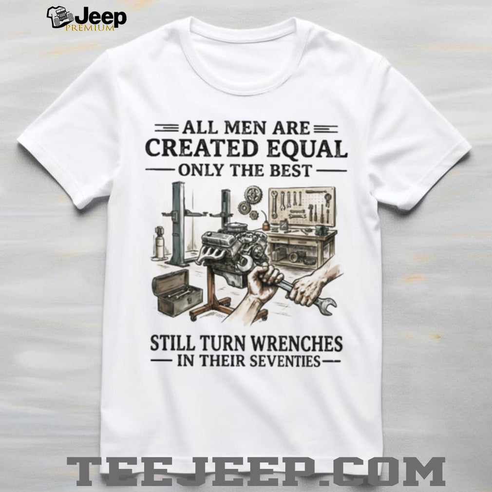 Men Turn Wrenches In Their Seventies Mechanic Grandpa T Shirt