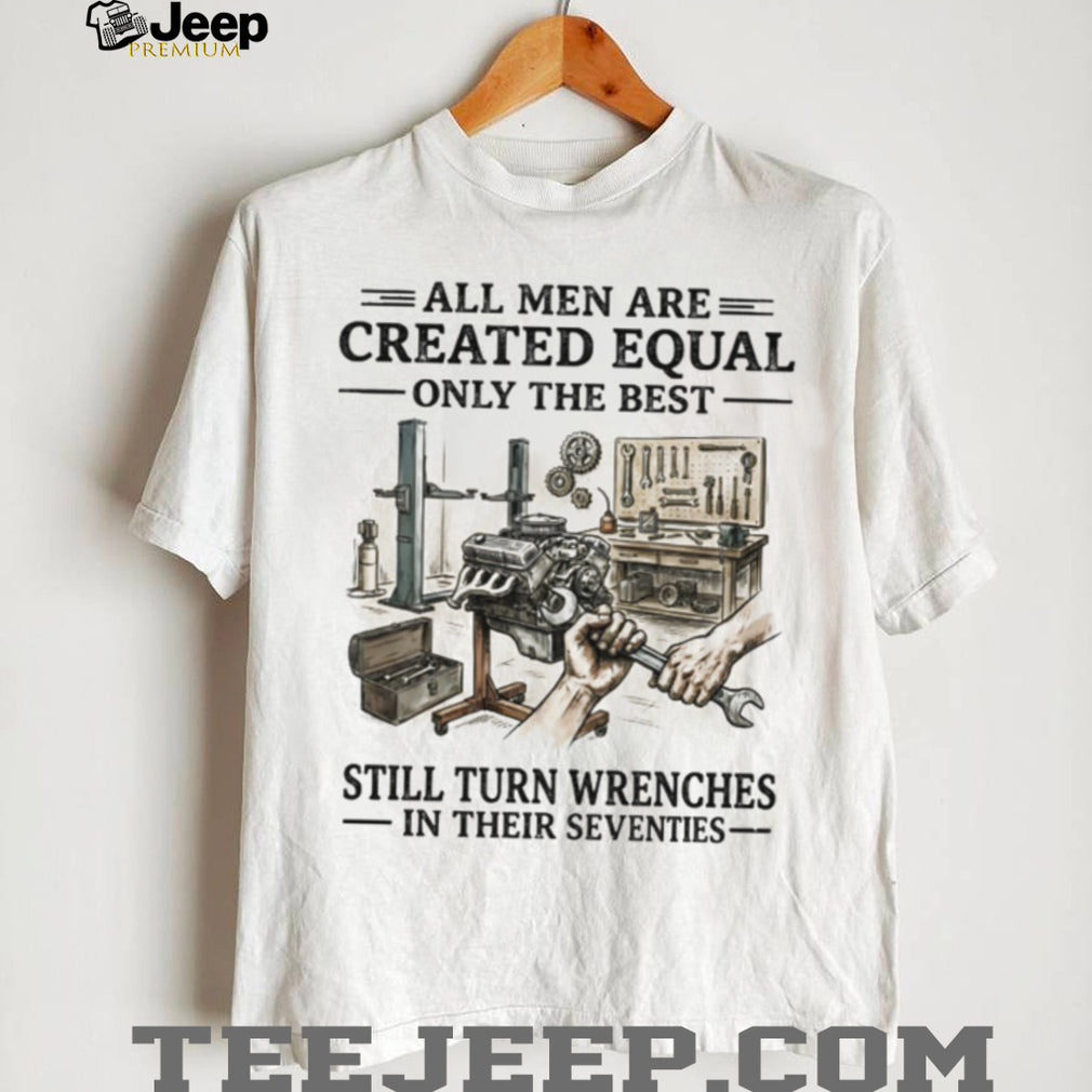 Men Turn Wrenches In Their Seventies Mechanic Grandpa T Shirt