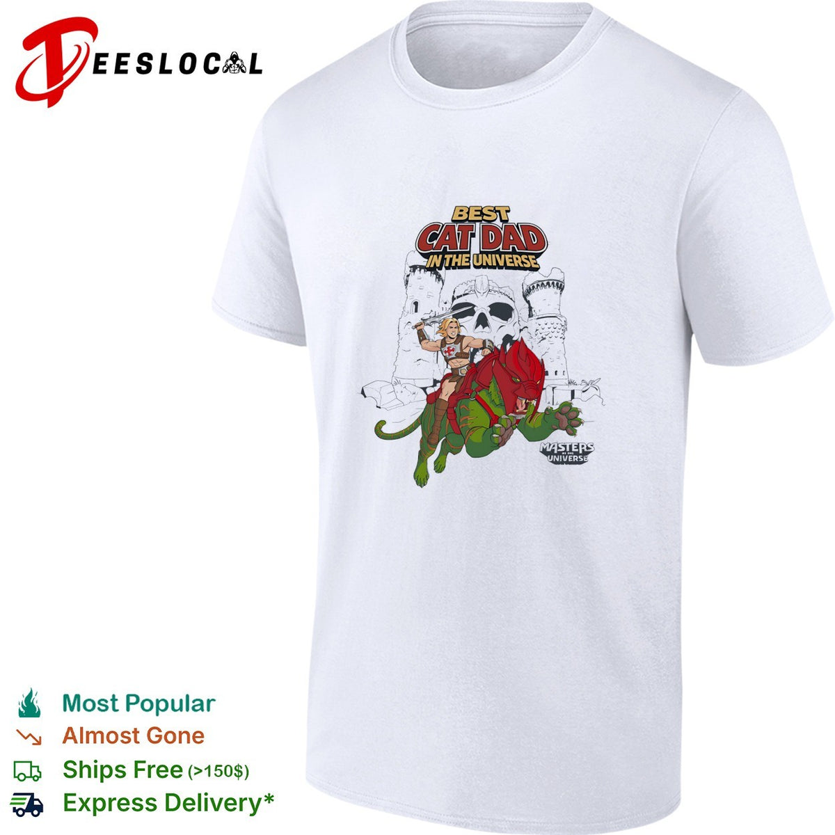 cat dad in the universe He-Man Masters of Universe parody shirt