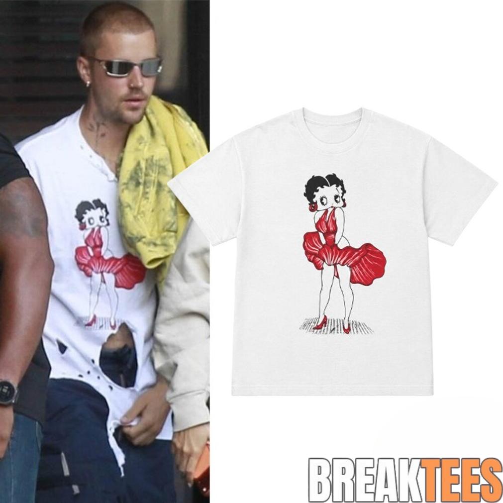 Bieber Justin Betty Boop Marilyn Monroe Shirt In Los Angeles 2026