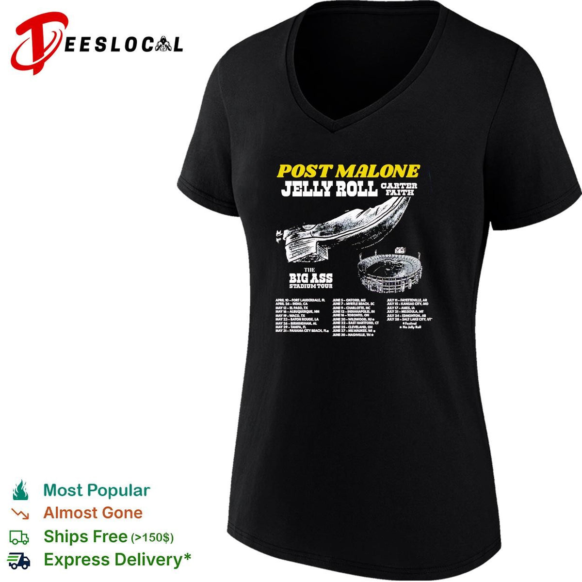 Big Ass Stadium Tour concert dates list artists lineup shirt