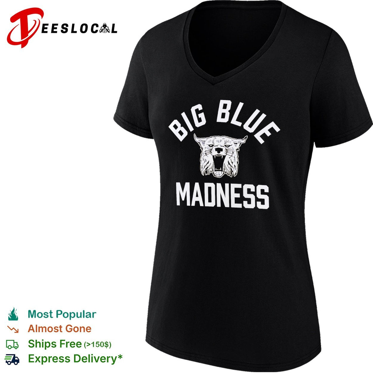 Big Blue Madness Kentucky Wildcats NCAA basketball fan collegiate team mascot shirt