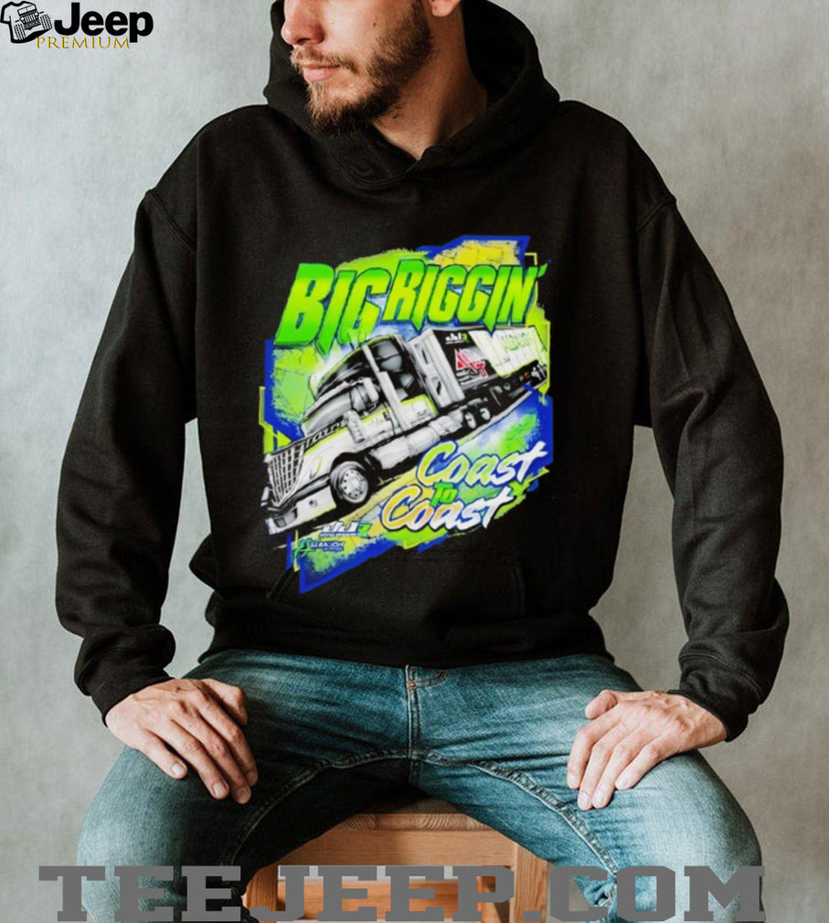 Big Riggin Coast To Coast Semi Truck Driver Graphic T Shirt