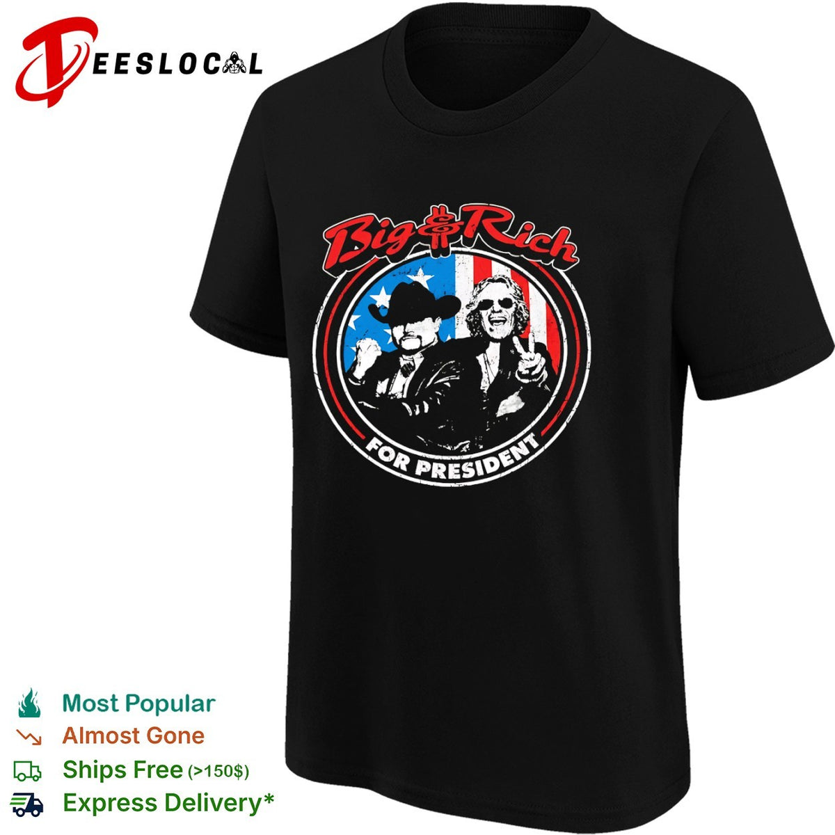 Big and Rich for president country music duo shirt