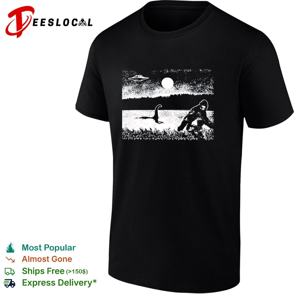 Bigfoot Nessie UFO Oneoutdoorlive paranormal mystery cryptid creature nature shirt