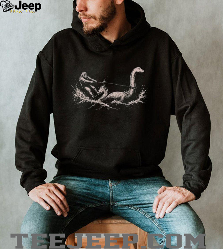 Bigfoot Ridden Nessie Loch Monster Waterskiing Vintage Shirt