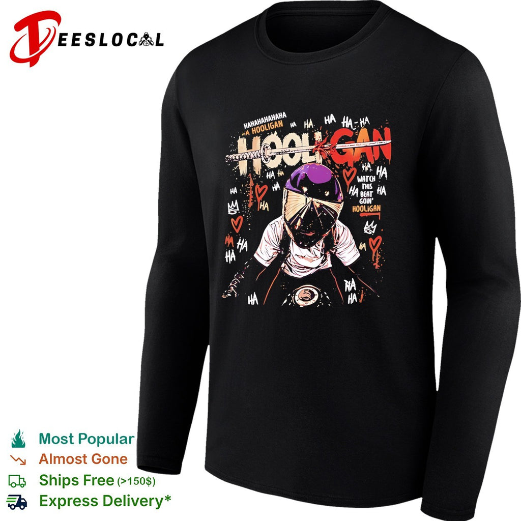 Biker Hooligan watch this beat go in Hooligan vintage shirt