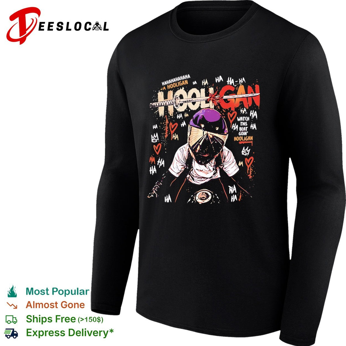 Biker Hooligan watch this beat go in Hooligan vintage shirt