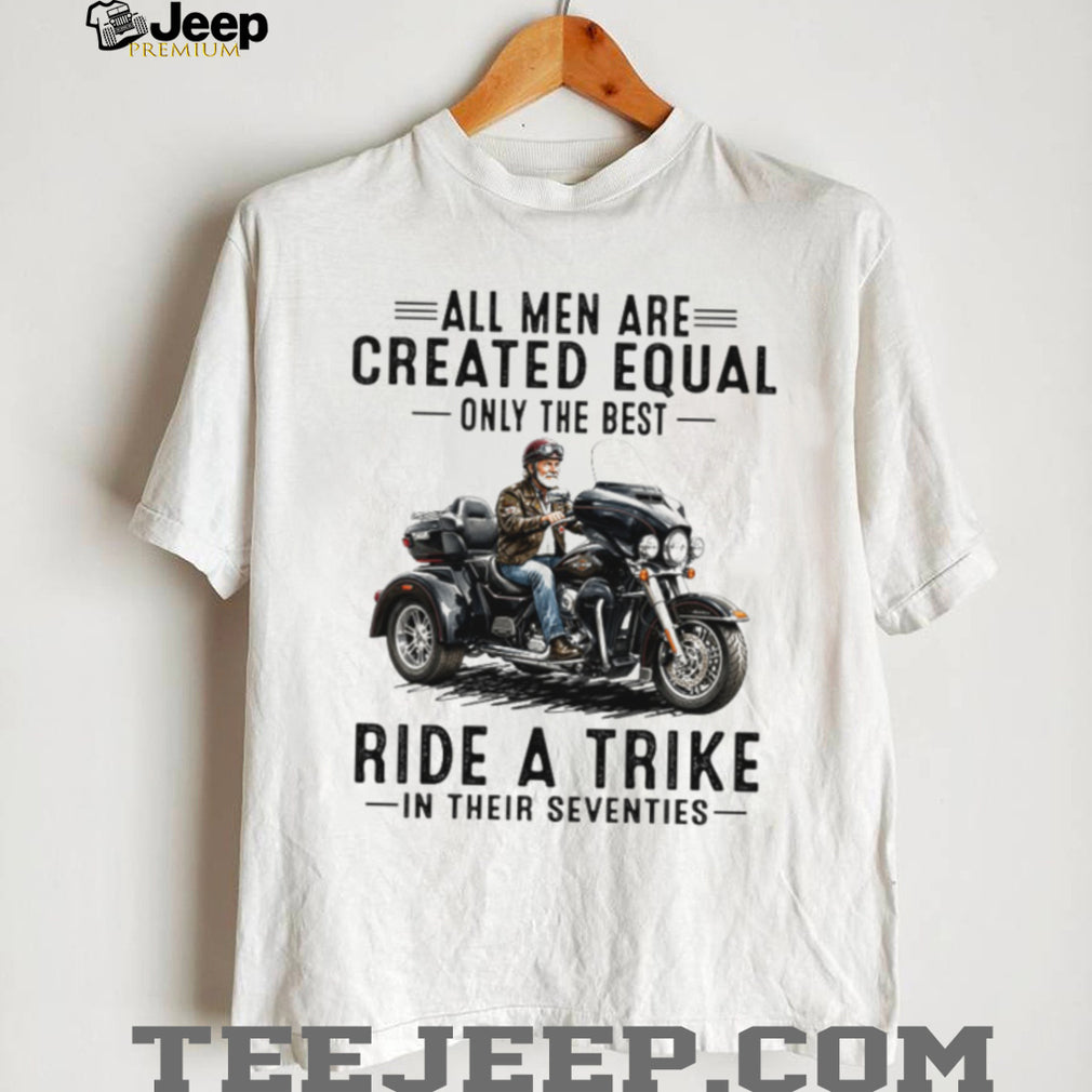 Biker Men Ride A Trike In Their Seventies Motorcycle Gift Shirt