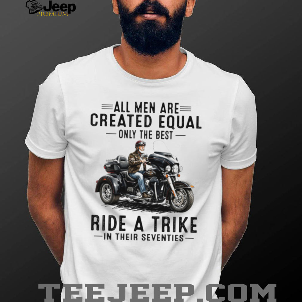 Biker Men Ride A Trike In Their Seventies Motorcycle Gift Shirt