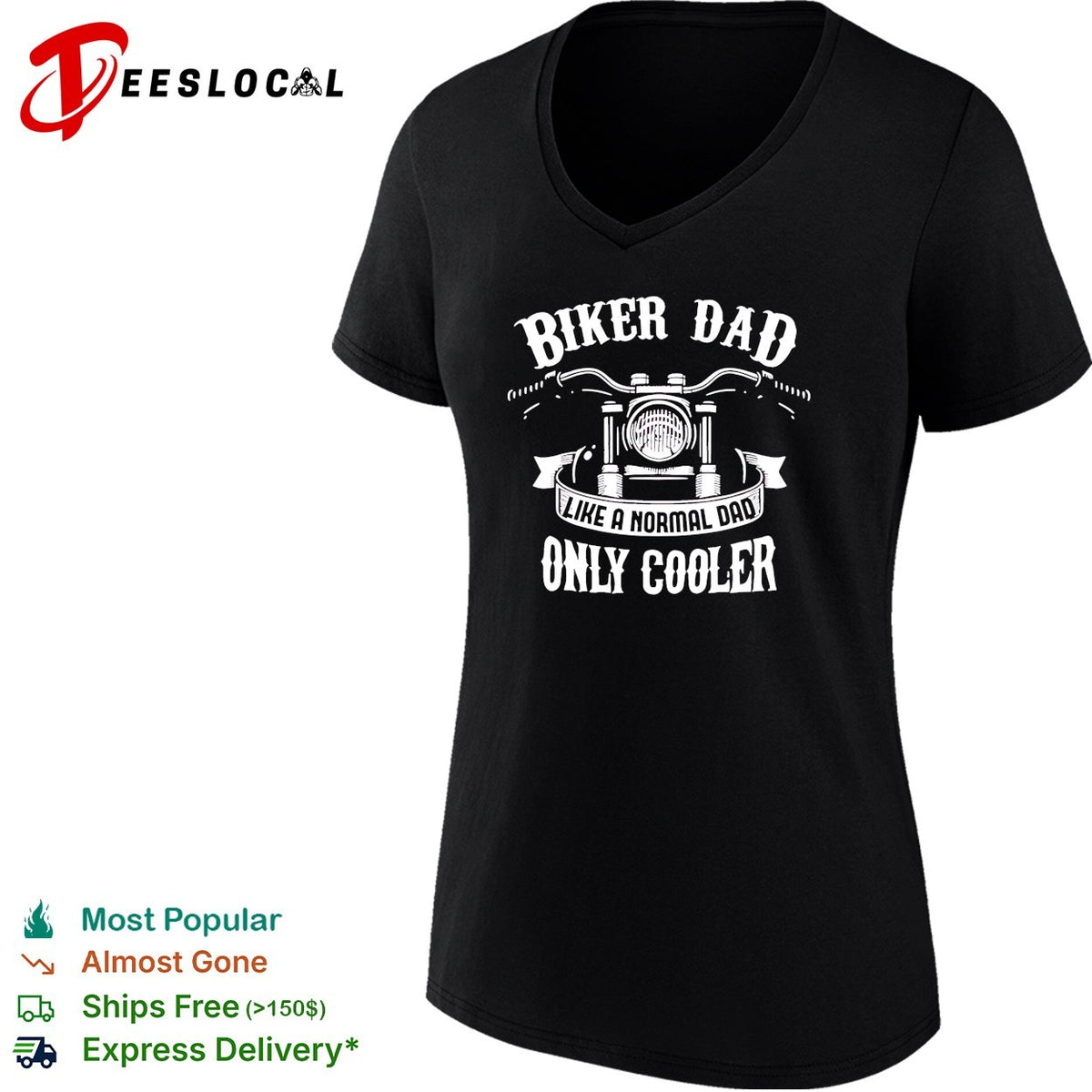 Biker dad like a normal dad only coole shirt