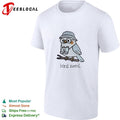 Bird nerd cute owl with binoculars on branch embroidered shirt