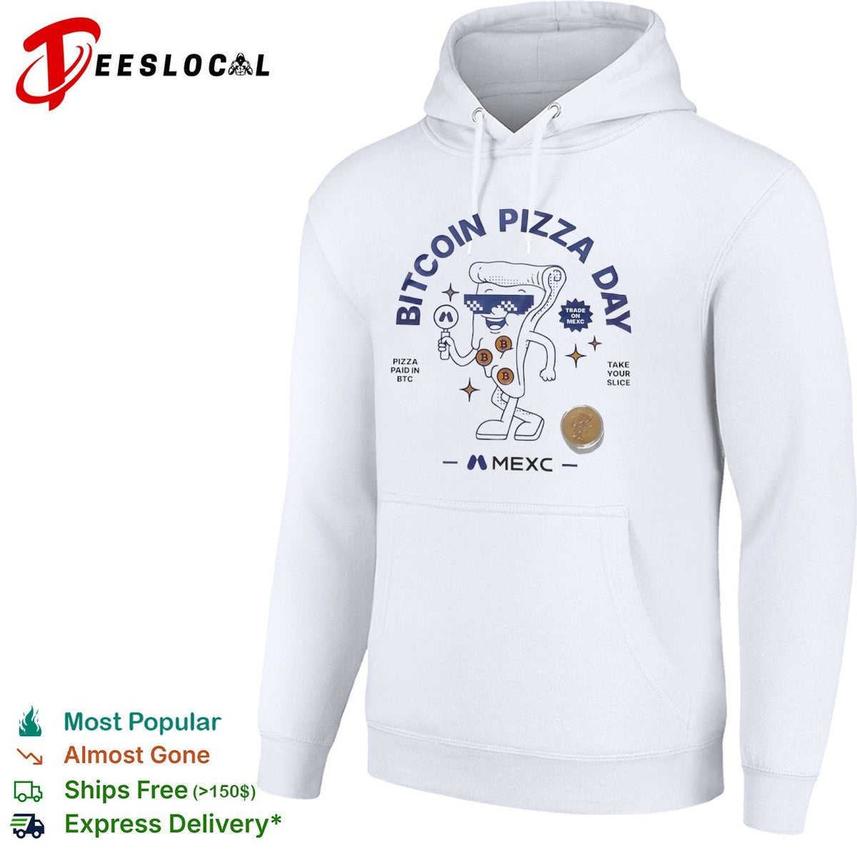 Bitcoin Pizza Day MEXC trade on MEXC pizza paid in btc take your slice shirt